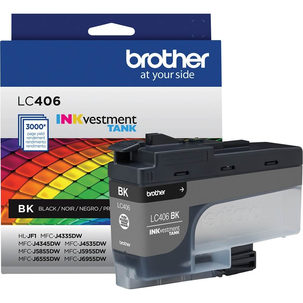Cartucho de Tinta Brother LC406BKS Preto - Impressorajato